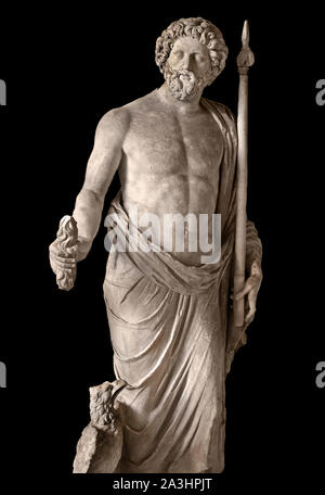 Zeus, der Gott des Himmels, Gott des Himmels, Meister des Olymp. Inspiriert von einer griechischen Statue. 2. Jahrhundert AC. Borghese Collection. Griechisch, Griechenland, Römisches, Italien. Stockfoto