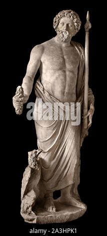 Zeus, der Gott des Himmels, Gott des Himmels, Meister des Olymp. Inspiriert von einer griechischen Statue. 2. Jahrhundert AC. Borghese Collection. Griechisch, Griechenland, Römisches, Italien. Stockfoto