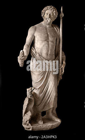 Zeus, der Gott des Himmels, Gott des Himmels, Meister des Olymp. Inspiriert von einer griechischen Statue. 2. Jahrhundert AC. Borghese Collection. Griechisch, Griechenland, Römisches, Italien. Stockfoto