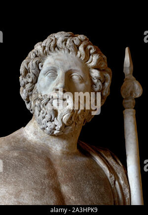 Zeus, der Gott des Himmels, Gott des Himmels, Meister des Olymp. Inspiriert von einer griechischen Statue. 2. Jahrhundert AC. Borghese Collection. Griechisch, Griechenland, Römisches, Italien. Stockfoto