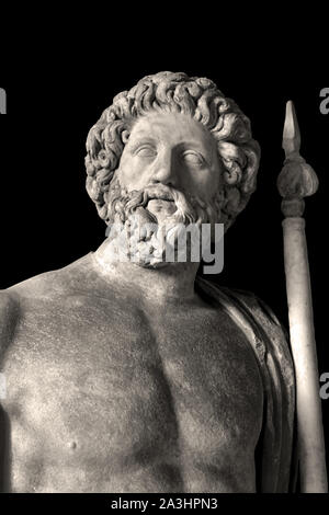 Zeus, der Gott des Himmels, Gott des Himmels, Meister des Olymp. Inspiriert von einer griechischen Statue. 2. Jahrhundert AC. Borghese Collection. Griechisch, Griechenland, Römisches, Italien. Stockfoto