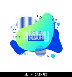 Flüssige abstrakte Form. Vector Fluid Design Komposition. Bunte Flüssigkeiten dynamische Formen für Banner Schablone, Logo Design Stock Vektor