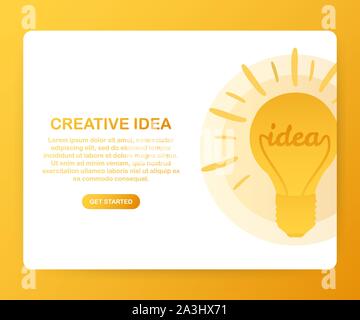 Kreative Idee für Website Banner und Landing Page. Vector lieferbar Abbildung. Stock Vektor