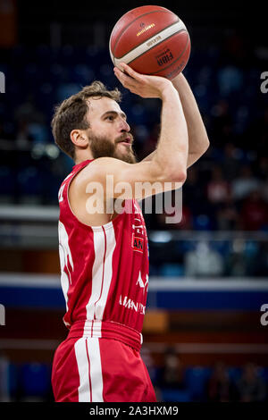 Mailand, Italien. 06 Okt, 2019. Sergio Rodriguez (AX Armani Exchange Olimpia Milano) während Legabasket Serie A Basketball match AX Armani Exchange Olimpia Milano vs Pallacanestro Triest in Milano, Palalido Allianz Cloud, der Home Team gewann 88-74. Italien 6. Oktober 2019. (Foto von Matteo Cogliati/Pacific Press) Quelle: Pacific Press Agency/Alamy leben Nachrichten Stockfoto