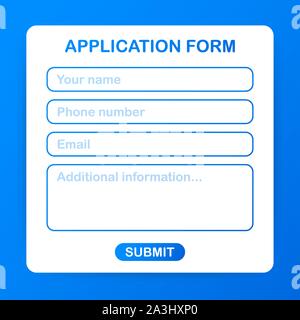 Kontakt Bunte moderne Form, die Sie in Ihrem web design verwenden kann. Vector lieferbar Abbildung. Stock Vektor