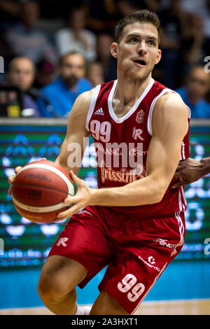 Desio, Italien. 07 Okt, 2019. Gal Mekel (Grissin Bon Reggio Emilia) während Legabasket Serie A Basketball match Acqua S. Bernardo Pallacanestro Cantu' vs Grissin Bon Reggio Emilia. Host-Team gewann ein Spiel nie in Diskussion mit der Kerbe von 75-92 in Desio, Pala Banco Desio, Italien, 6. Oktober 2019. (Foto von Matteo Cogliati/Pacific Press) Quelle: Pacific Press Agency/Alamy leben Nachrichten Stockfoto