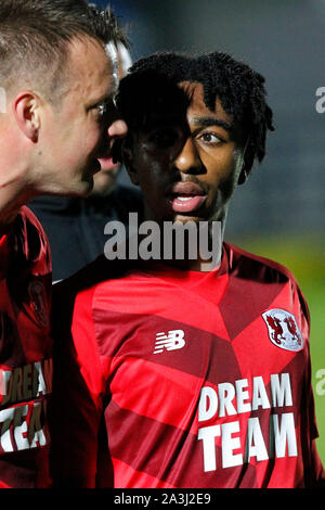 Kingston, UK. 08 Okt, 2019. Jayden Sweeney von Leyton Orient während der Leasing.com Trophy Match zwischen AFC Wimbledon und Leyton Orient im Cherry Red Records Stadion, Kingston, England am 8. Oktober 2019. Foto von Carlton Myrie/PRiME Media Bilder. Credit: PRiME Media Images/Alamy leben Nachrichten Stockfoto