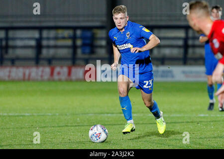 Kingston, UK. 08 Okt, 2019. Max Sanders von AFC Wimbledon während der Leasing.com Trophy Match zwischen AFC Wimbledon und Leyton Orient im Cherry Red Records Stadion, Kingston, England am 8. Oktober 2019. Foto von Carlton Myrie/PRiME Media Bilder. Credit: PRiME Media Images/Alamy leben Nachrichten Stockfoto