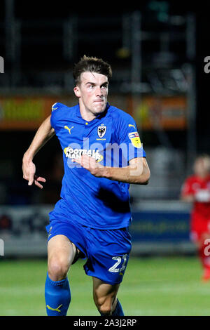 Kingston, UK. 08 Okt, 2019. Ryan Delaney der AFC Wimbledon läuft während der Leasing.com Trophy Match zwischen AFC Wimbledon und Leyton Orient im Cherry Red Records Stadion, Kingston, England am 8. Oktober 2019. Foto von Carlton Myrie/PRiME Media Bilder. Credit: PRiME Media Images/Alamy leben Nachrichten Stockfoto