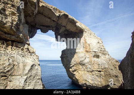 Wied Il-Miela ħ Fenster in Gozo, Malta Stockfoto