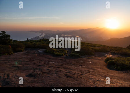 Blick vom Pedra Bonita, schöne Landschaft in Tijuca Wald, Rio de Janeiro, Brasilien Stockfoto