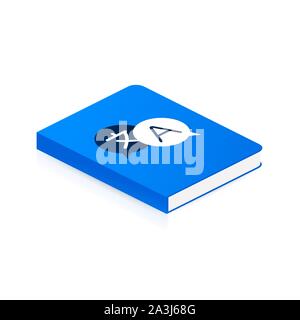 Konzept Übersetzer Buch für Webseite, Banner, Social Media. Vector lieferbar Abbildung: Stock Vektor