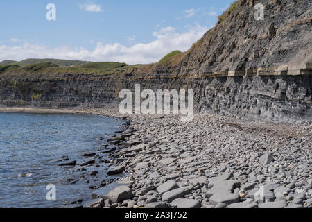 Die Felsen und Klippen bei Kimmeridge Bay, Dorset. UK. Stockfoto