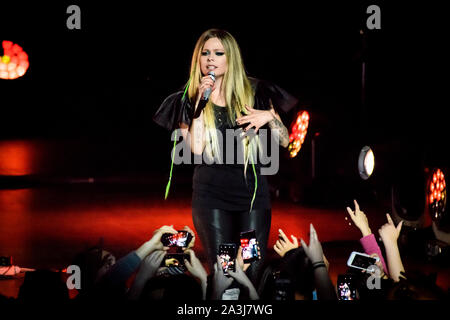 Toronto, Kanada. 06 Okt, 2019. Kanadische Sänger und Songwriter, Avril Lavigne, führt eine ausverkaufte Show in Toronto. Credit: SOPA Images Limited/Alamy leben Nachrichten Stockfoto