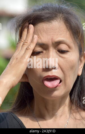 Eine weibliche Senior und Krankheit Stockfoto