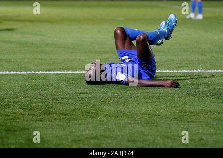 Kingston, UK. 08 Okt, 2019. Michael Folivi der AFC Wimbledon während der Leasing.com Trophy Match zwischen AFC Wimbledon und Leyton Orient im Cherry Red Records Stadion, Kingston, England am 8. Oktober 2019. Foto von Carlton Myrie/PRiME Media Bilder. Credit: PRiME Media Images/Alamy leben Nachrichten Stockfoto