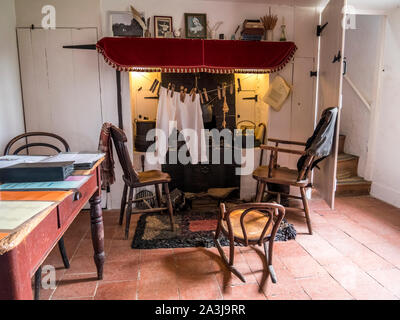 Das Wohnzimmer der Viktorianischen Ära Marshmans Kröte Loch Cottage in der Nähe von Ludham auf der Norfolk Broads Stockfoto