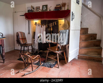 Das Wohnzimmer der Viktorianischen Ära Marshmans Kröte Loch Cottage in der Nähe von Ludham auf der Norfolk Broads Stockfoto