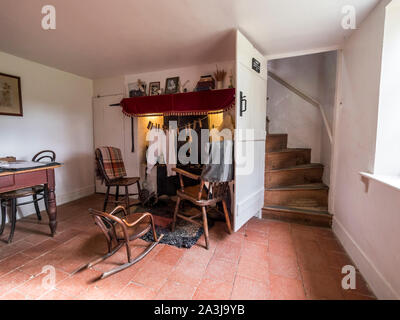 Das Wohnzimmer der Viktorianischen Ära Marshmans Kröte Loch Cottage in der Nähe von Ludham auf der Norfolk Broads Stockfoto