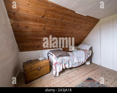 Die Kinder Schlafzimmer an der Viktorianischen Ära Marshmans Kröte Loch Cottage in der Nähe von Ludham auf der Norfolk Broads Stockfoto