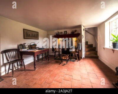 Das Wohnzimmer der Viktorianischen Ära Marshmans Kröte Loch Cottage in der Nähe von Ludham auf der Norfolk Broads Stockfoto