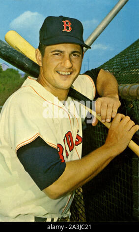 Autographiertes Foto der Hall of Fame baseball Player Carl Yastrzemski der Boston Red Sox Stockfoto