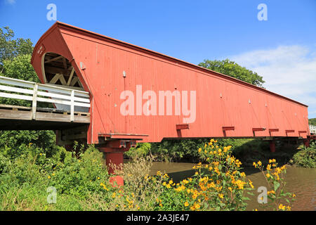 Hogback Covered Bridge close up - Iowa Stockfoto