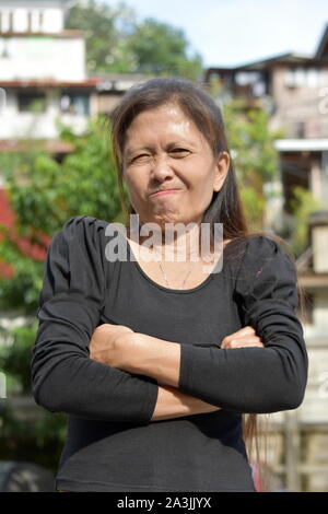 Eine hartnäckige älteren weiblichen Senior Oma Stockfoto