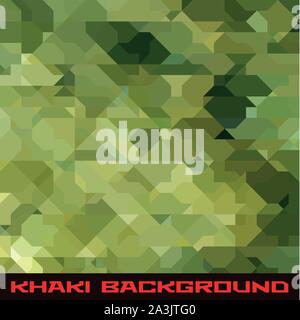 Khaki Hintergrund mit geometrischen Flecken Stock Vektor