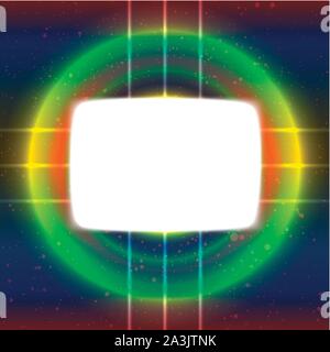 Glänzender Bildschirm auf dem Gekreuzte Drähte Stock Vektor