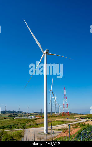 Windpark in Khao Kho, Phetchabun Thailand. Stockfoto