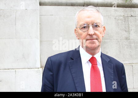 Hilary Benn MP auf den Straßen von Westminster am 8. Oktober 2019. Der Ben Act. Schluss mit dem Brexit Act. Mitglied des Parlaments für Leeds Central. Hilary James Wedgwood Benn. Berühmte Politiker. Russell Moore-Portfolio-Seite. Stockfoto