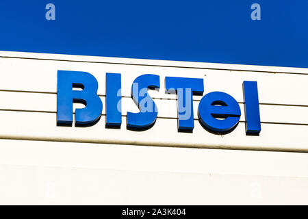 Aug 17, 2019 Santa Clara/CA/USA - BISTel Hauptsitz im Silicon Valley; BISTel, Inc. bietet EBS (Equipment Engineering System) und Analytische sol Stockfoto