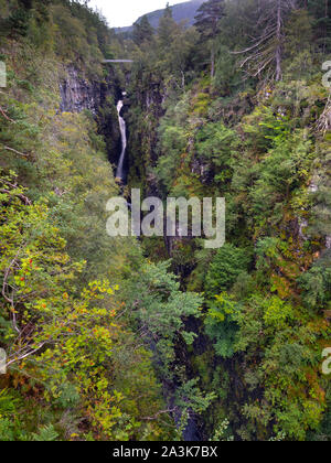 Corrieshalloch Schlucht in der Nähe von Ullapool, Spätsommer Stockfoto