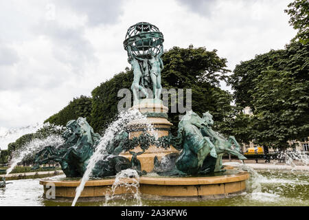 Die Brunnen der vier Teile der Welt, oder Brunnen der Sternwarte, oder Brunnen Carpeaux, Paris Stockfoto