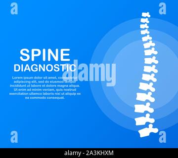 Wirbelsäule Diagnostic Center. Vector Illustration. Stock Vektor