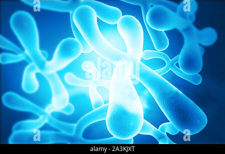 Chromosomen. 3D-Darstellung Stockfoto