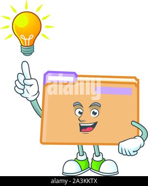 Haben Sie eine Idee Ordner Daten auf weißem Hintergrund Stock Vektor