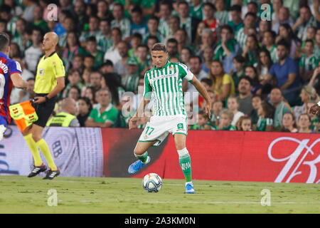 Sevilla, Spanien. 4. Okt, 2019. Joaquin Sanchez (Betis) Fußball: Spanisch "La Liga Santander' Match zwischen Real Betis 1-1 SD Eibar im Estadio Benito Villamarin in Sevilla, Spanien. Credit: mutsu Kawamori/LBA/Alamy leben Nachrichten Stockfoto