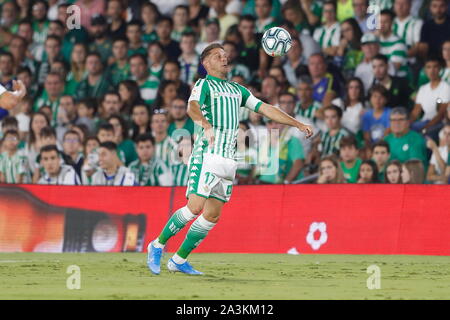 Sevilla, Spanien. 4. Okt, 2019. Joaquin Sanchez (Betis) Fußball: Spanisch "La Liga Santander' Match zwischen Real Betis 1-1 SD Eibar im Estadio Benito Villamarin in Sevilla, Spanien. Credit: mutsu Kawamori/LBA/Alamy leben Nachrichten Stockfoto