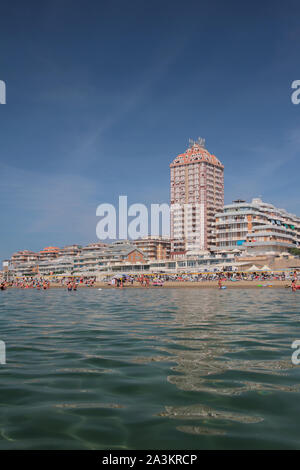 Meerwasser- und Ferienort an der Küste. Nettuno, Latium, Italien Stockfoto