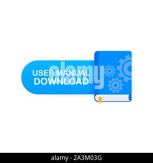 Download "Buch". Konzept Benutzerhandbuch Buch für Webseite, Banner, Social Media. Vector lieferbar Abbildung: Stock Vektor