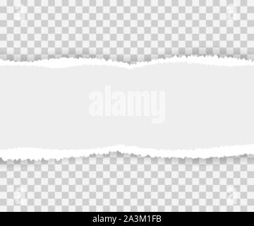 Zerrissenes Papier Kanten, nahtlose horizontal. Vector Illustration Stock Vektor