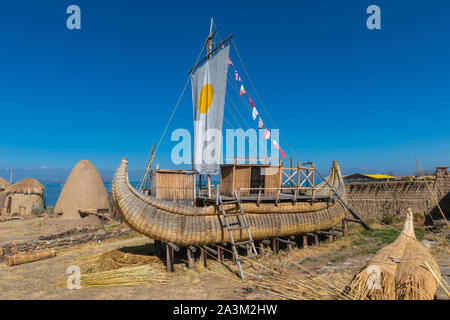 Andean Eco Village, Museum in Huatajata, Dorf am Seeufer des Titicacasee, La Paz, Bolivien, Lateinamerika Stockfoto