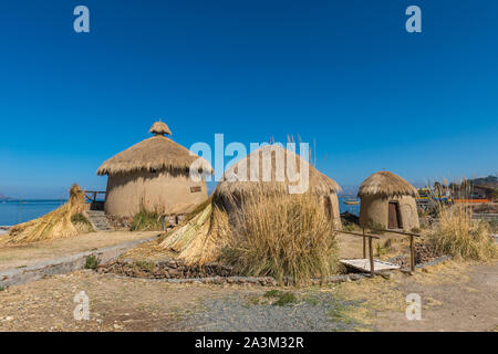 Andean Eco Village, Museum in Huatajata, Dorf am Seeufer des Titicacasee, La Paz, Bolivien, Lateinamerika Stockfoto