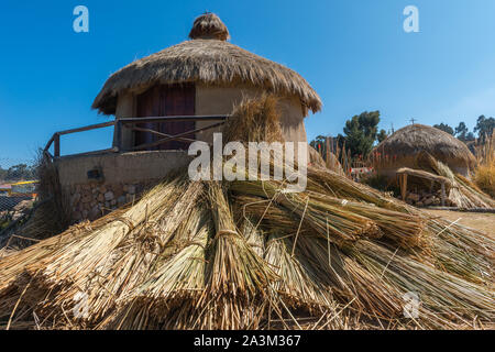 Andean Eco Village, Museum in Huatajata, Dorf am Seeufer des Titicacasee, La Paz, Bolivien, Lateinamerika Stockfoto