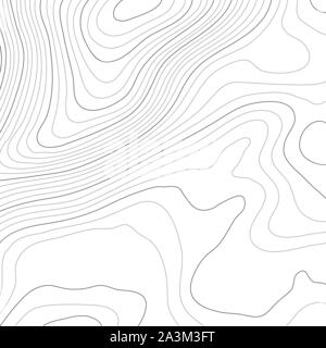 Mopographic Karte. Die stilisierte Höhe der topographischen Kontur in Linien und Konturen. Vector Illustration Stock Vektor