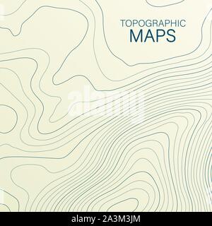 Mopographic Karte. Die stilisierte Höhe der topographischen Kontur in Linien und Konturen. Vector lieferbar Abbildung: Stock Vektor