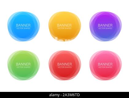 Der runde bunte Vektorformen. Abstract vector Banner. Vector lieferbar Abbildung. Stock Vektor