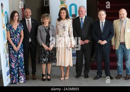 Madrid, Spanien. 09 Okt, 2019. Madrid Spanien; 09/10/2019. - LETIZIA besucht die La Latna Theater bei der Veranstaltung zum Welttag der psychischen Gesundheit Tag 2019 von María Luisa Carcedo Ministerin für Gesundheit der Regierung von SpainCredit: Juan Carlos Rojas/Picture Alliance | Verwendung weltweit/dpa/Alamy Leben Nachrichten begleitet Stockfoto